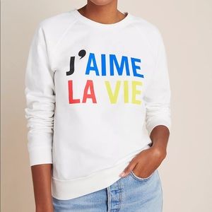Clare Vivier V. Anthropologie J'aime Sweatshirt M